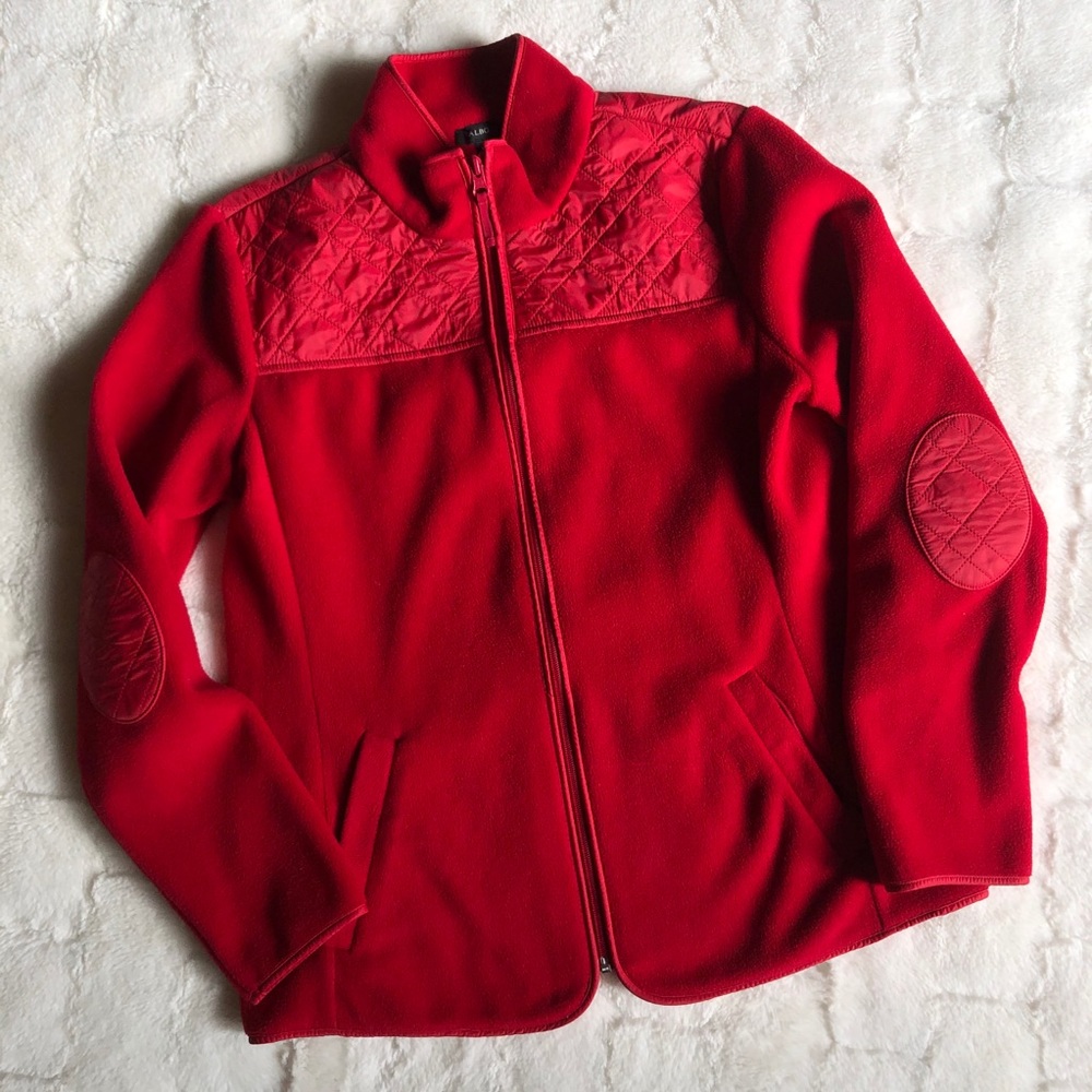 Talbots red fleece jacket size M